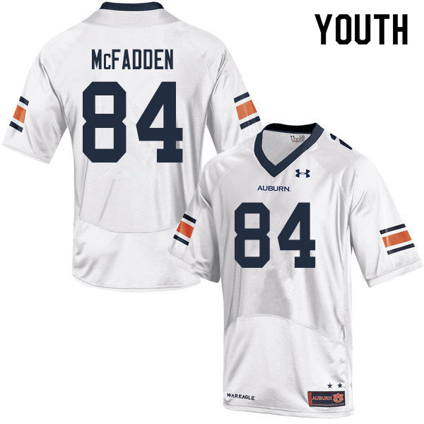 Auburn Tigers Youth Jackson McFadden #84 White Under Armour Stitched College 2019 NCAA Authentic Football Jersey ZWC6274RS